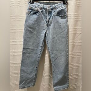 Levi’s 501 premium capital E button fly jeans big E light wash